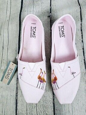 TOMS | Alpargata pink flamingo slip-on canvas shoes